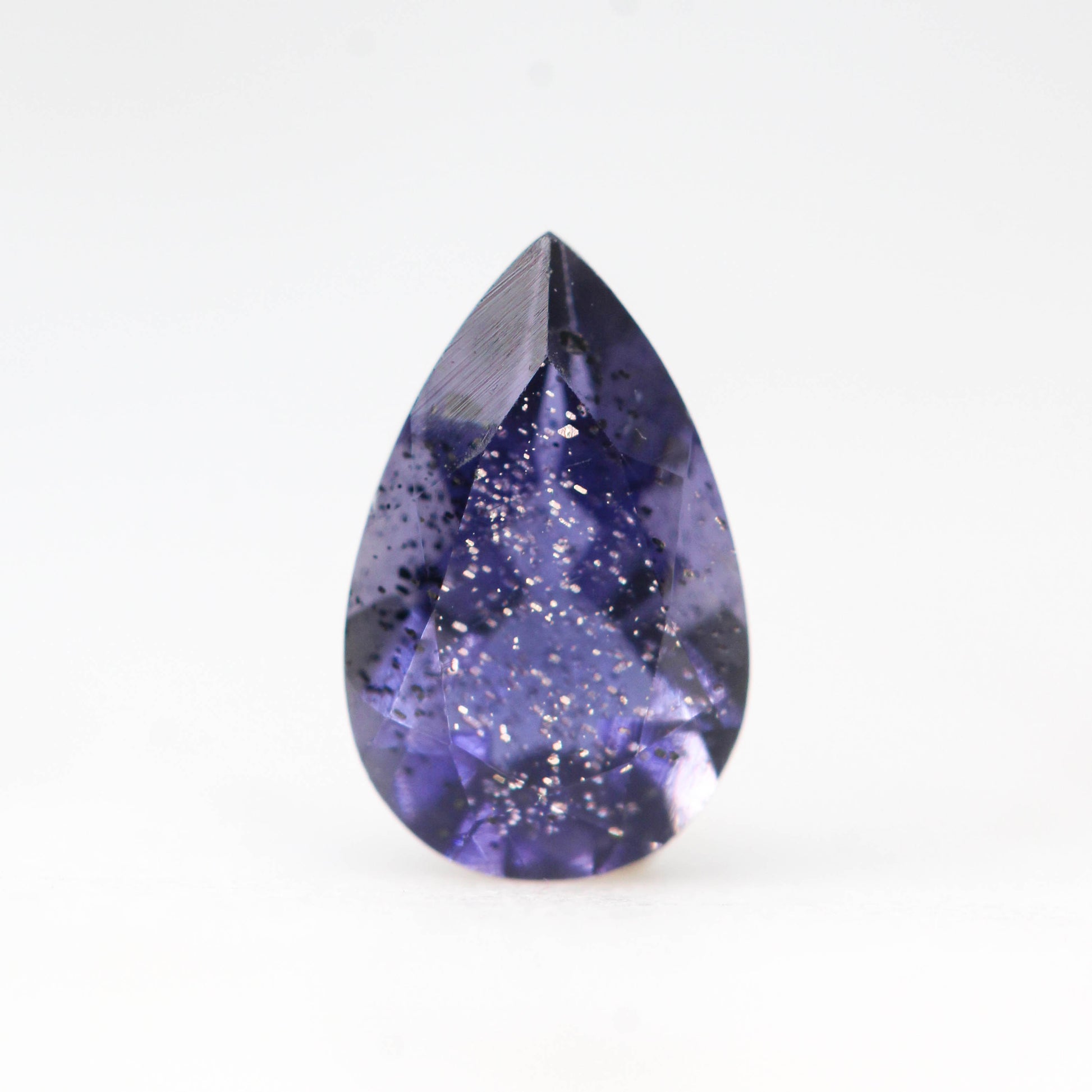 0.80 Carat Purple Pear Iolite for Custom Work - Inventory Code PPI080 - Midwinter Co. Alternative Bridal Rings and Modern Fine Jewelry