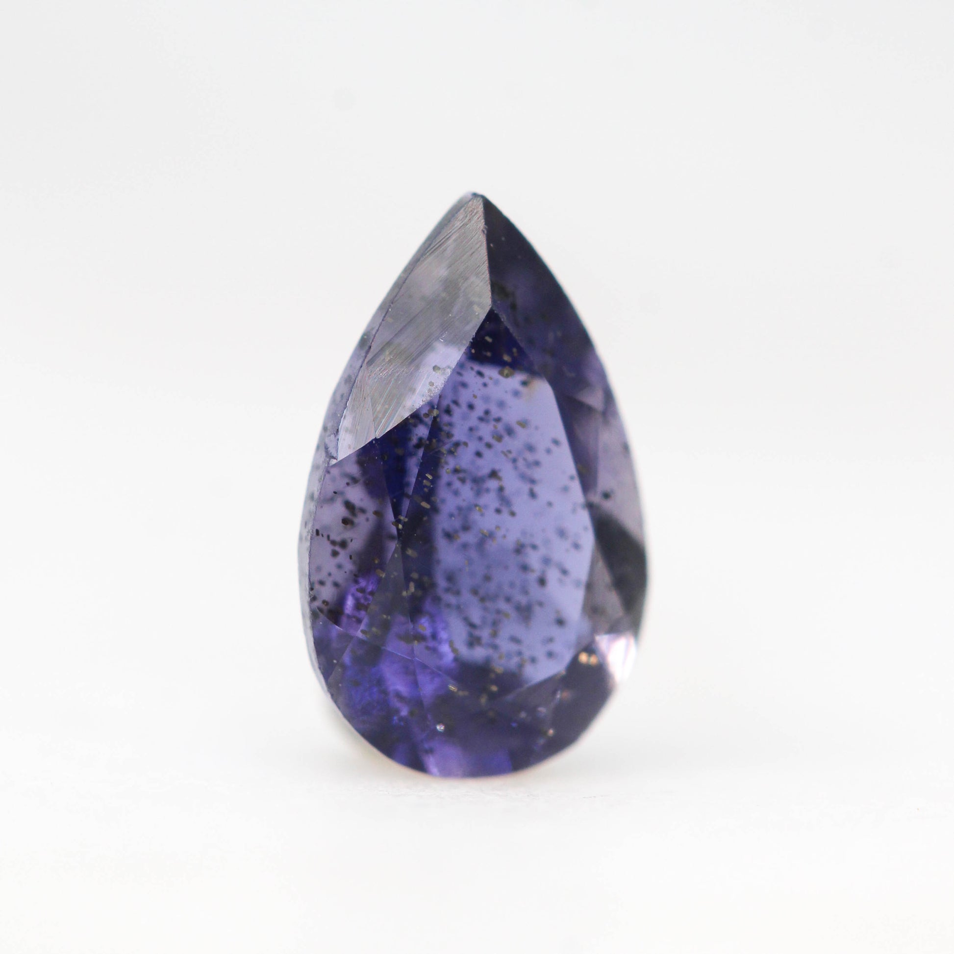 0.80 Carat Purple Pear Iolite for Custom Work - Inventory Code PPI080 - Midwinter Co. Alternative Bridal Rings and Modern Fine Jewelry