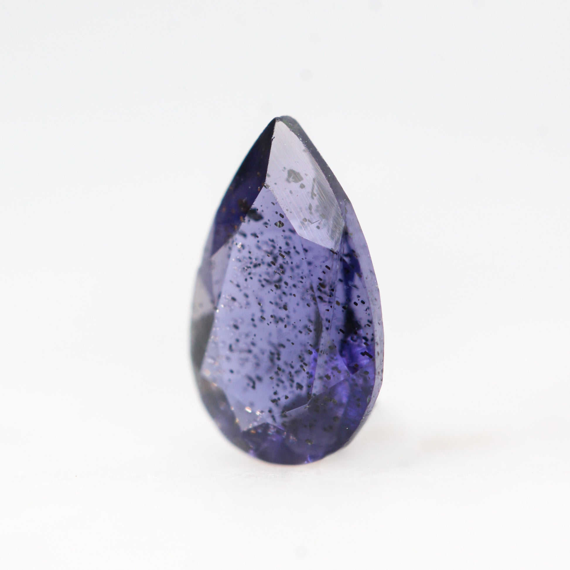 0.80 Carat Purple Pear Iolite for Custom Work - Inventory Code PPI080 - Midwinter Co. Alternative Bridal Rings and Modern Fine Jewelry