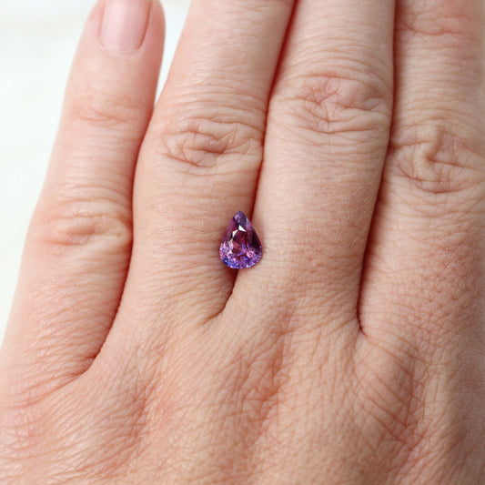 1.45 Carat Purple Pear Sapphire for Custom Work - Inventory Code PPS145