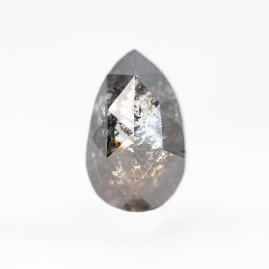 1.08 Carat Dark and Clear Pear Salt and Pepper Diamond for Custom Work - Inventory Code PRB108