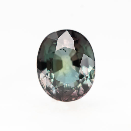 1.14 Carat Bicolor Purple and Teal Oval Sapphire for Custom Work - Inventory Code PTOS114