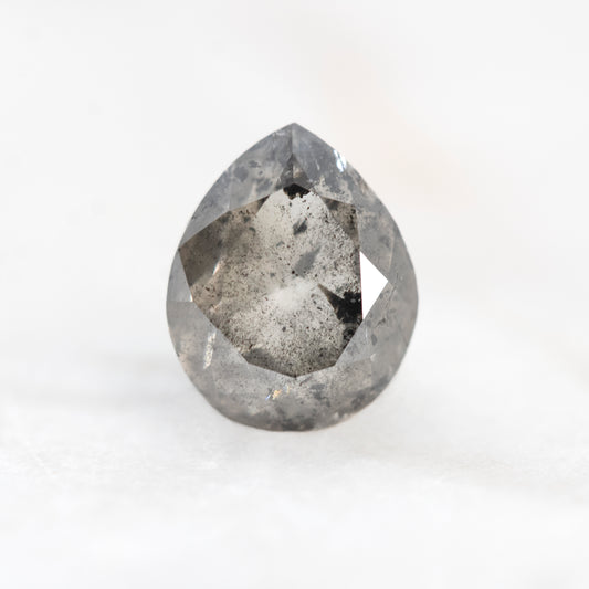 2.52 Carat Rose or Brilliant Cut Gray Pear Salt and Pepper Diamond for Custom Work - Inventory Code SGP252