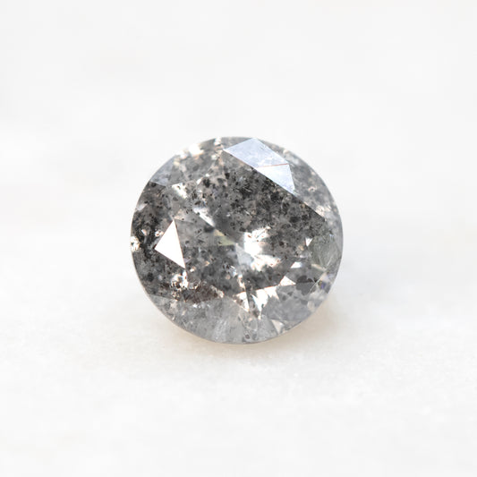 1.04 Carat Stormy Gray Salt and Pepper Round Diamond for Custom Work - Inventory Code SGR104