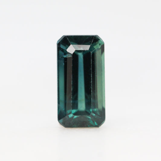 1.10 Carat Teal Emerald Cut Sapphire for Custom Work - Inventory Code TES110