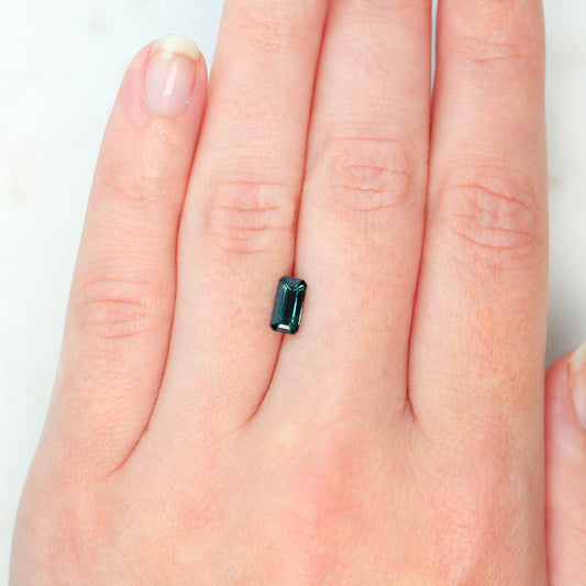 1.10 Carat Teal Emerald Cut Sapphire for Custom Work - Inventory Code TES110