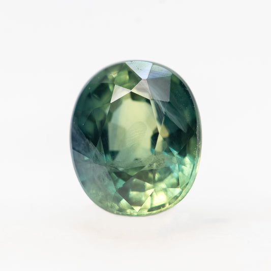 1.00 Carat Teal Green Oval Sapphire for Custom Work - Inventory Code TGOS100