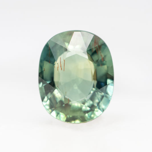 2.11 Carat Teal Green Oval Sapphire for Custom Work - Inventory Code TGOS211