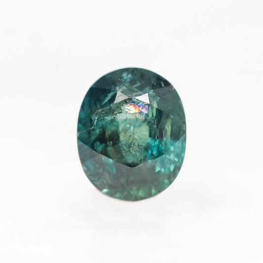 0.76 Carat Deep Teal Oval Sapphire for Custom Work - Inventory Code TOS076