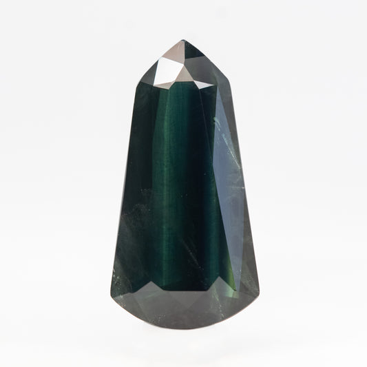 3.51 Carat Dark Teal Fancy Cut Shield Sapphire for Custom Work - Inventory Code TSS351