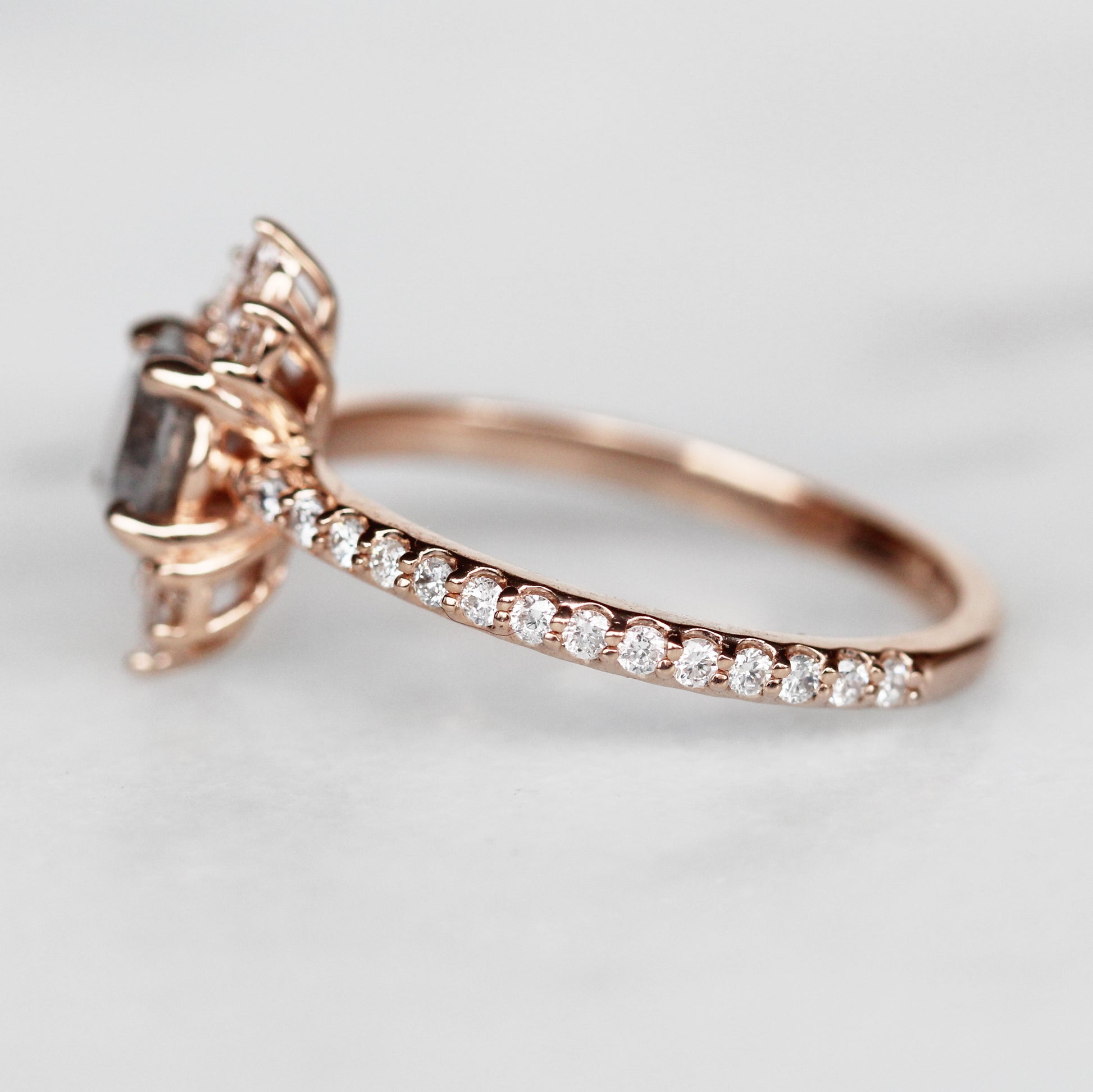 Cora Ring with .72 Carat Celestial Diamond in 10k Rose Gold - Ready to Size and Ship - Midwinter Co. Alternative Bridal Rings and Modern Fine Jewelry