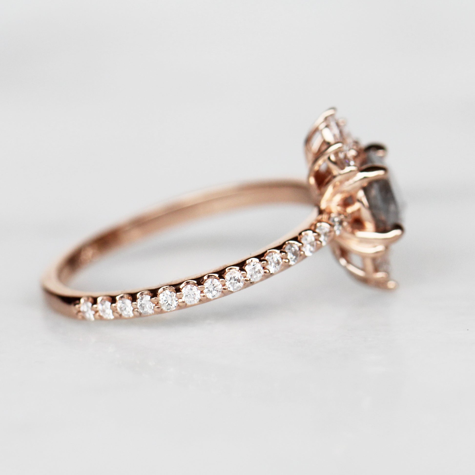 Cora Ring with .72 Carat Celestial Diamond in 10k Rose Gold - Ready to Size and Ship - Midwinter Co. Alternative Bridal Rings and Modern Fine Jewelry