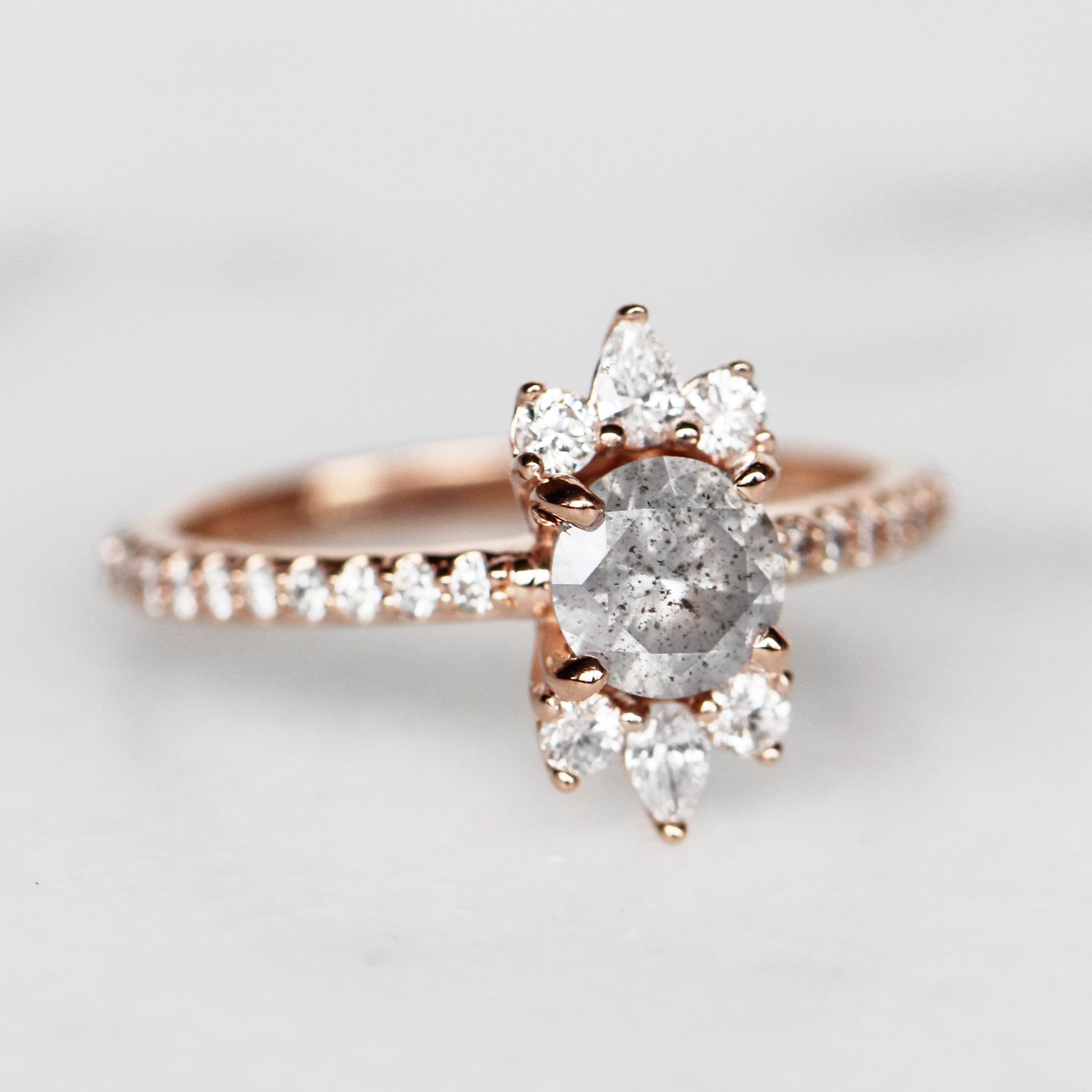 Cora Ring with .72 Carat Celestial Diamond in 10k Rose Gold - Ready to Size and Ship - Midwinter Co. Alternative Bridal Rings and Modern Fine Jewelry