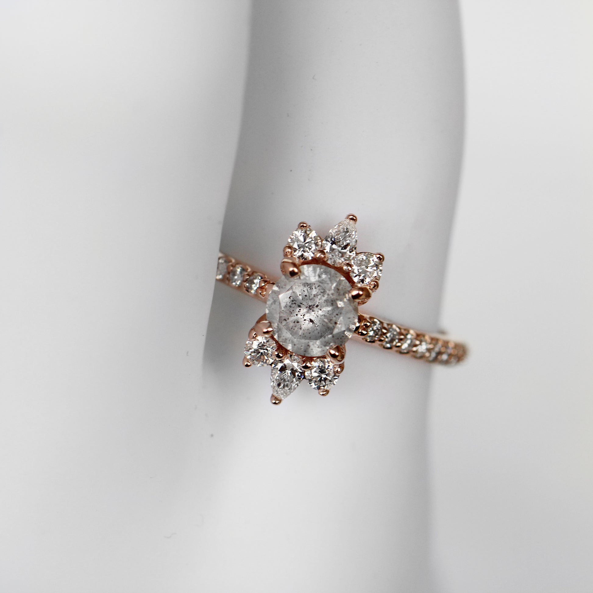 Cora Ring with .72 Carat Celestial Diamond in 10k Rose Gold - Ready to Size and Ship - Midwinter Co. Alternative Bridal Rings and Modern Fine Jewelry