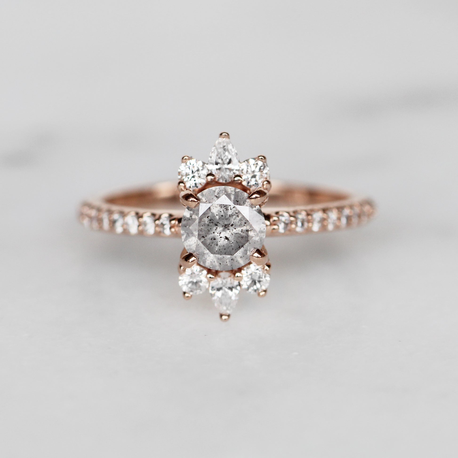 Cora Ring with .72 Carat Celestial Diamond in 10k Rose Gold - Ready to Size and Ship - Midwinter Co. Alternative Bridal Rings and Modern Fine Jewelry