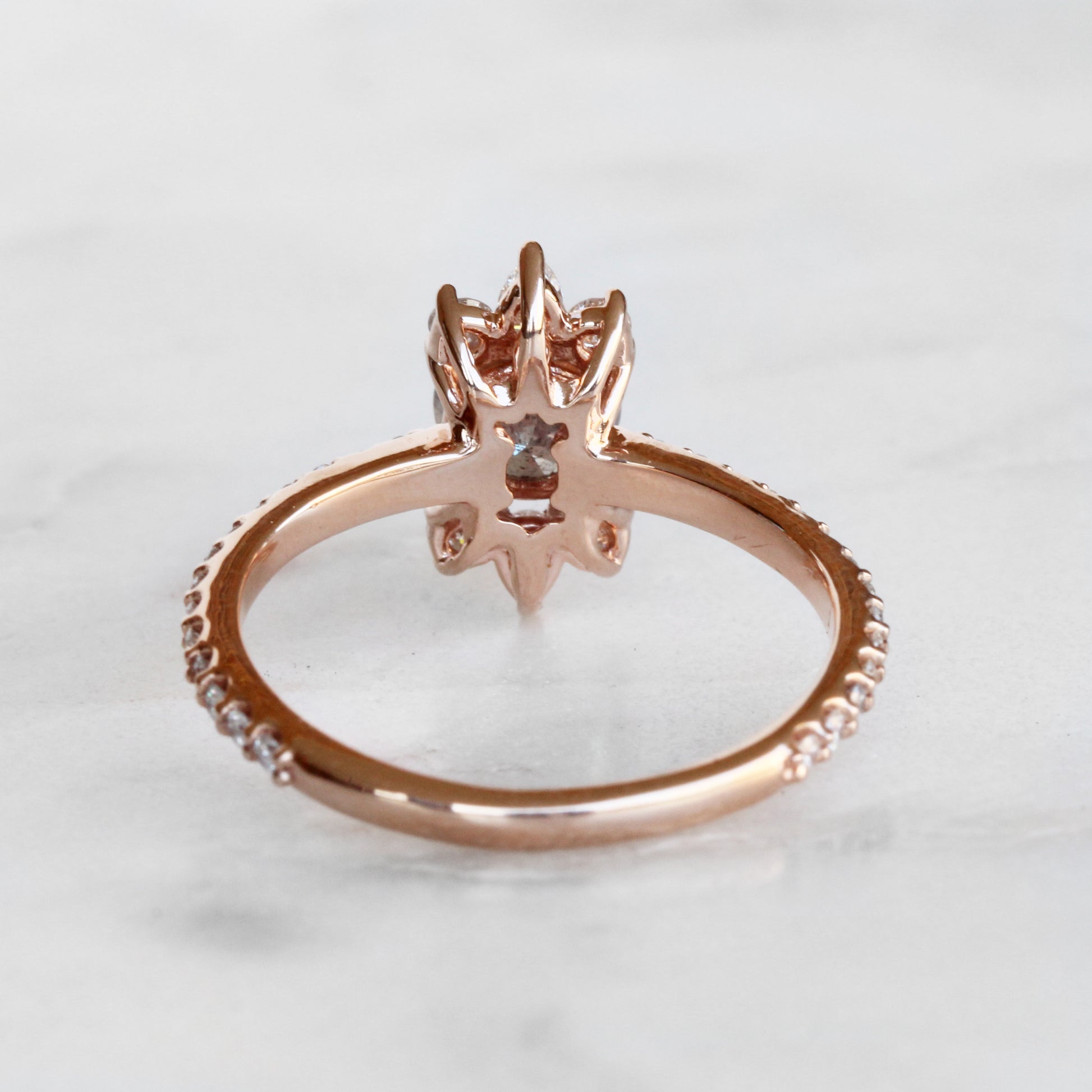 Cora Ring with .72 Carat Celestial Diamond in 10k Rose Gold - Ready to Size and Ship - Midwinter Co. Alternative Bridal Rings and Modern Fine Jewelry