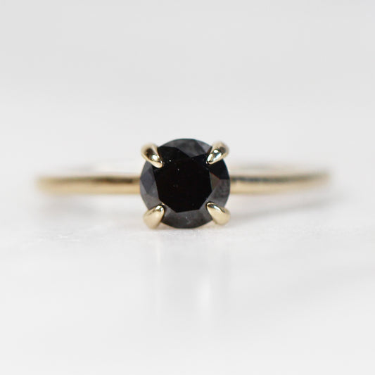 Elle - 1 carat Black diamond ring - Your choice of gold - Midwinter Co. Alternative Bridal Rings and Modern Fine Jewelry