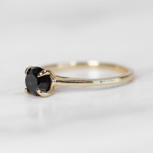 Elle - 1 carat Black diamond ring - Your choice of gold - Midwinter Co. Alternative Bridal Rings and Modern Fine Jewelry