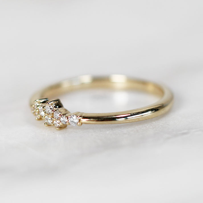 Fiona - Cluster Style Diamond Band – Midwinter Co. Alternative Bridal ...