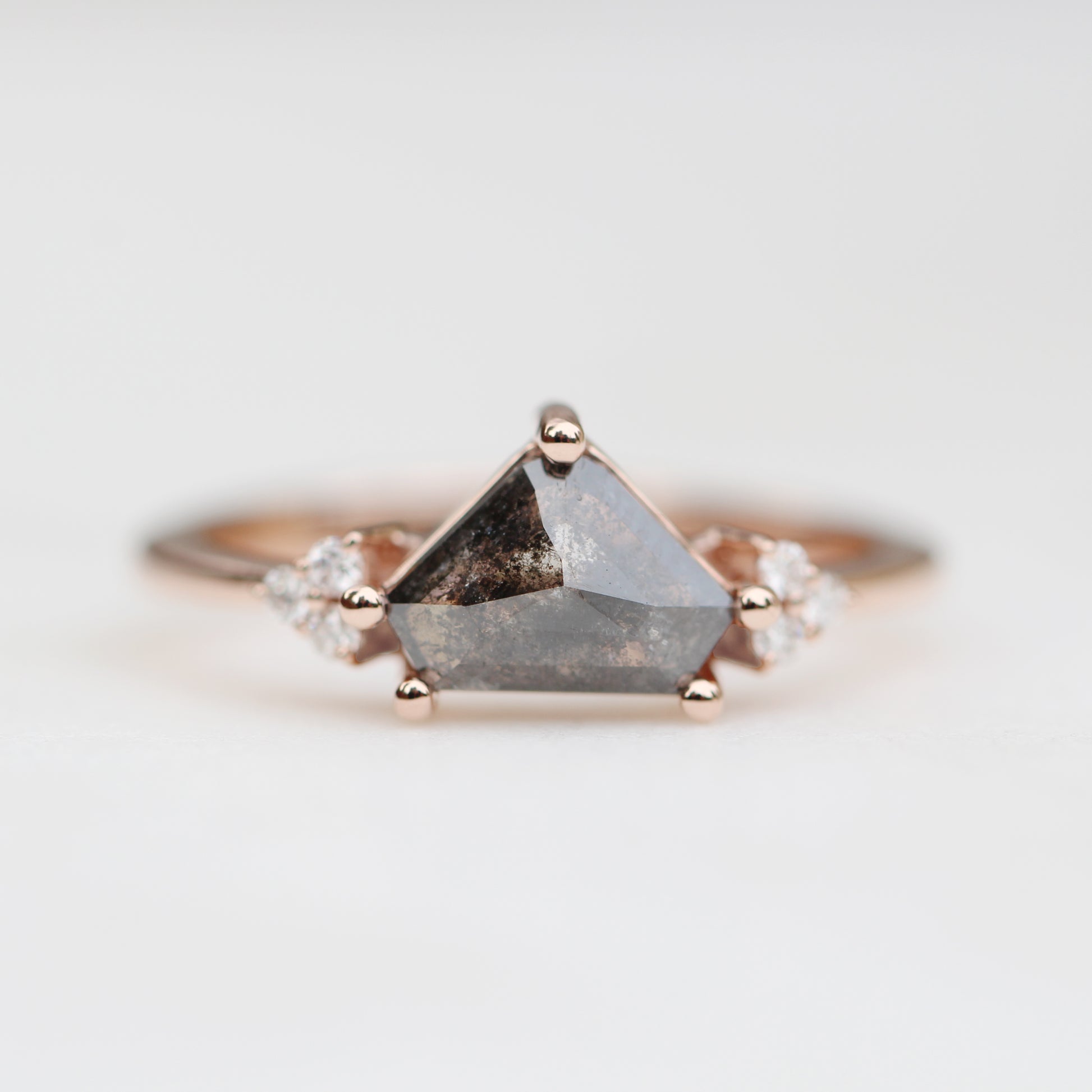 .90 Carat Shield Diamond Imogene Ring in 14k Rose Gold - Ready to size and ship - Midwinter Co. Alternative Bridal Rings and Modern Fine Jewelry