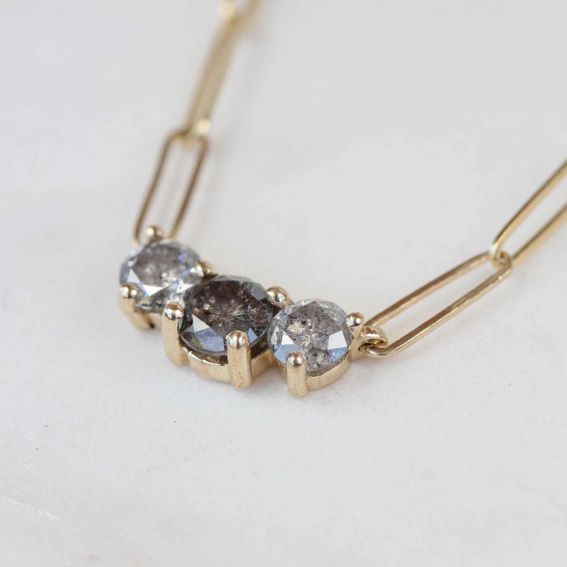 CAELEN - 0.58 Carat Celestial Diamond Necklace in 14k Yellow Gold - Midwinter Co. Alternative Bridal Rings and Modern Fine Jewelry