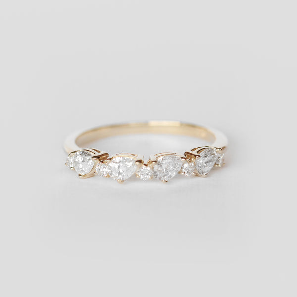 Reya Diamond Engagement Ring Band - White diamonds | Midwinter Co ...