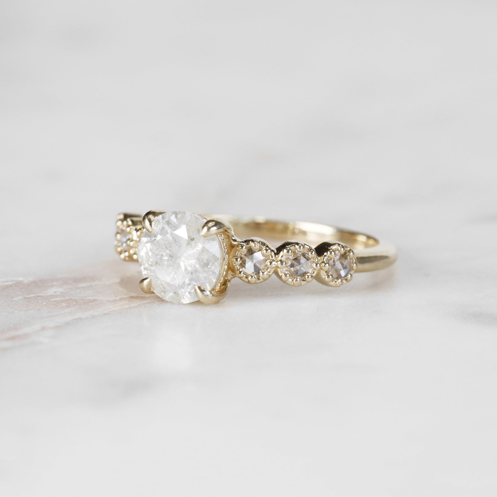 Rudy Ring with a 1.2 Carat Celestial Diamond in 14k Yellow Gold - Ready to Size and Ship - Midwinter Co. Alternative Bridal Rings and Modern Fine Jewelry