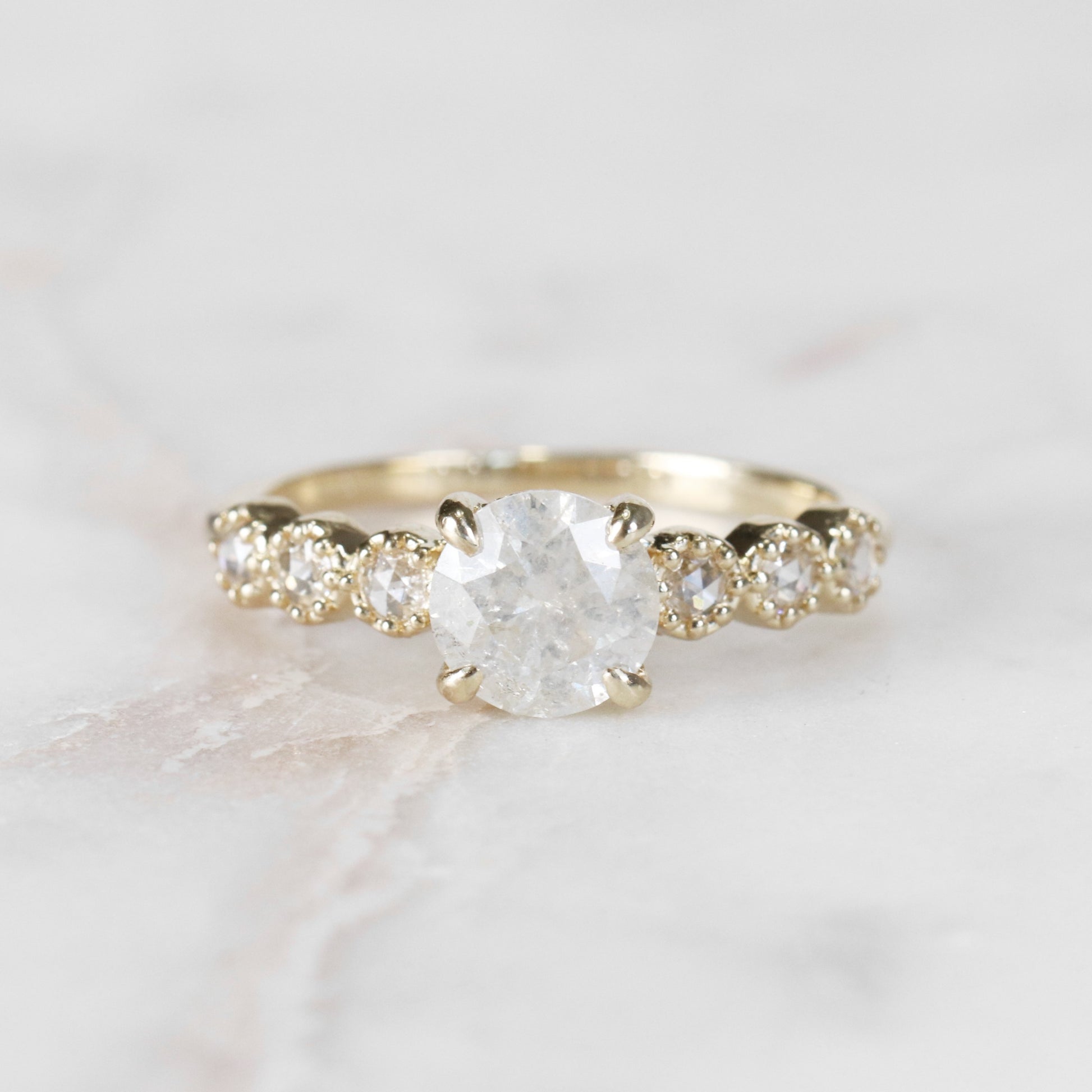 Rudy Ring with a 1.2 Carat Celestial Diamond in 14k Yellow Gold - Ready to Size and Ship - Midwinter Co. Alternative Bridal Rings and Modern Fine Jewelry