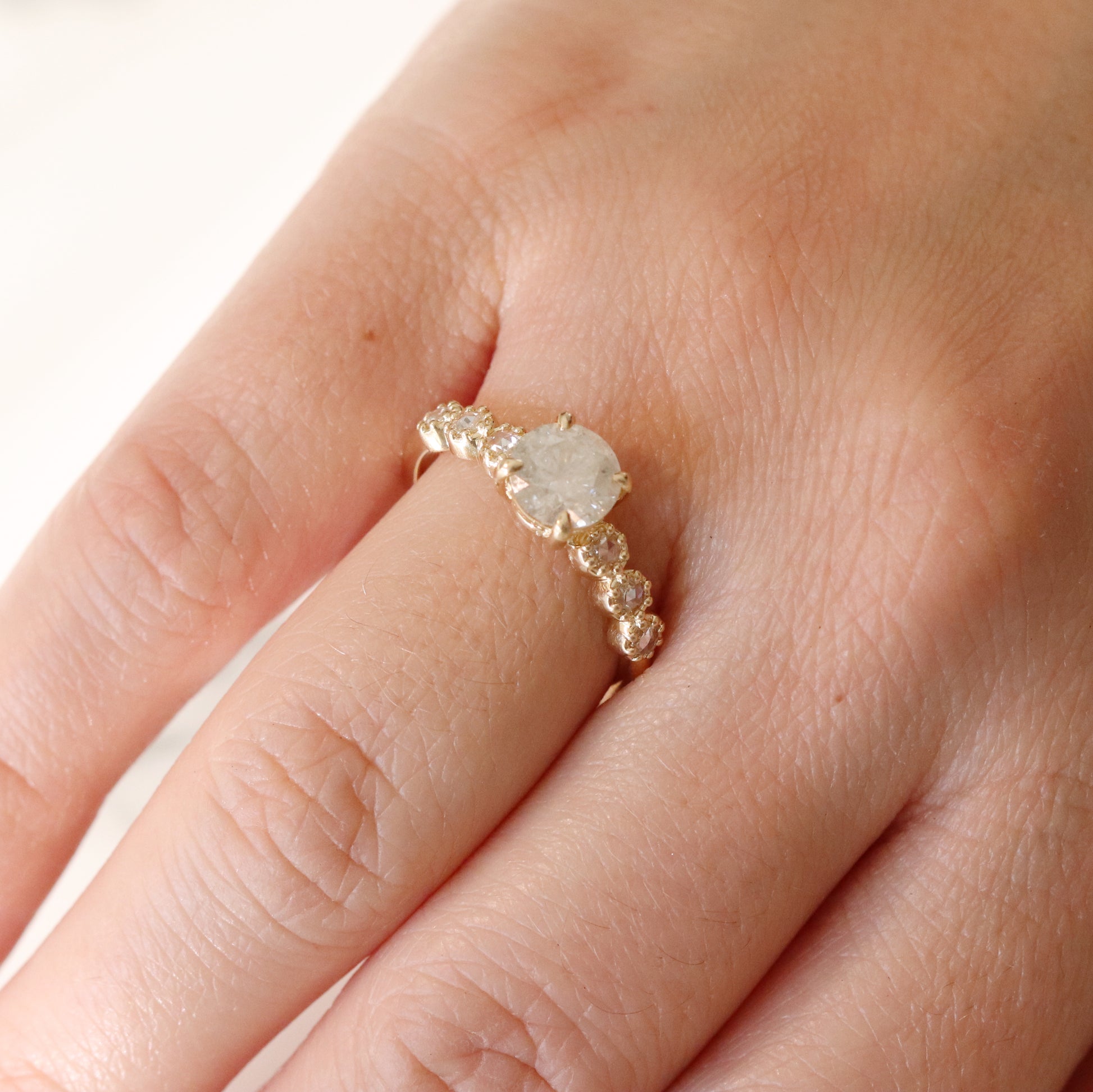 Rudy Ring with a 1.2 Carat Celestial Diamond in 14k Yellow Gold - Ready to Size and Ship - Midwinter Co. Alternative Bridal Rings and Modern Fine Jewelry