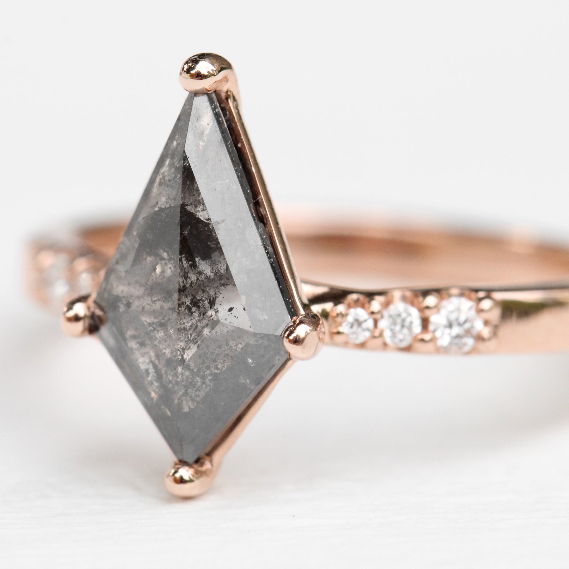 Sloan Ring with 1.07 ct Celestial Kite Diamond in 14k Rose Gold - Ready to Size and Ship - Midwinter Co. Alternative Bridal Rings and Modern Fine Jewelry