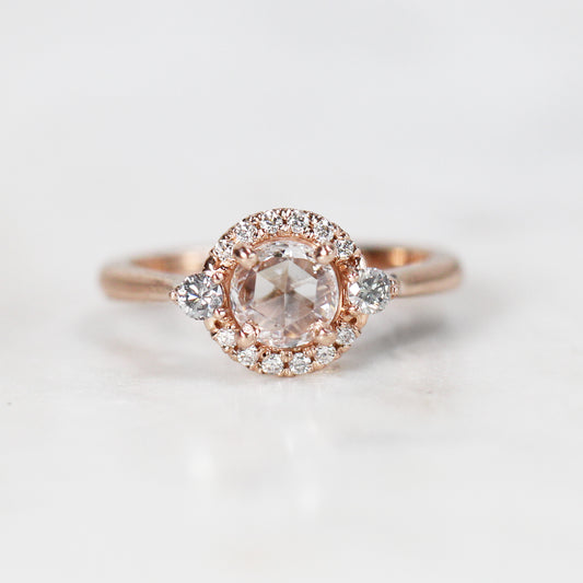 Vanessa Ring with .41 carat Rose Cut Round Diamond in 10k Rose Gold - Ready to Size and Ship - Midwinter Co. Alternative Bridal Rings and Modern Fine Jewelry